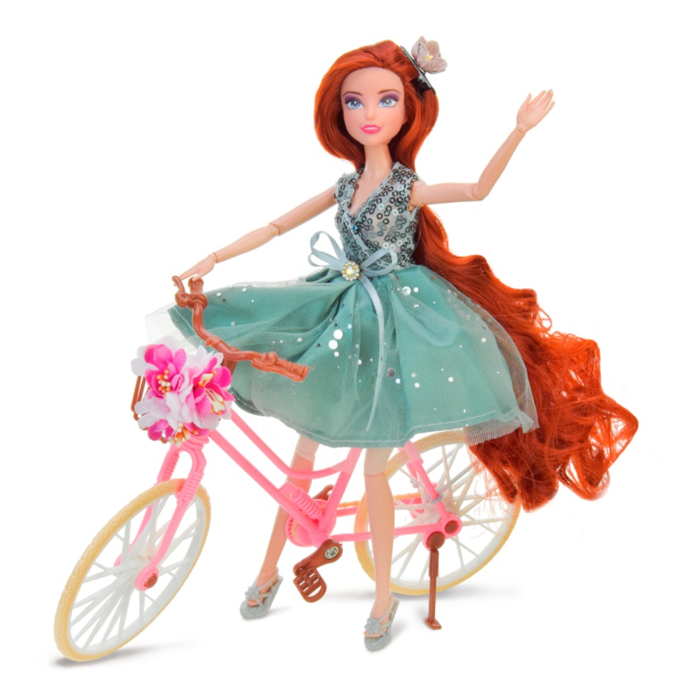 Кукла шарнирная Kids Hits Emily Romantic с велосипедом KH23/020