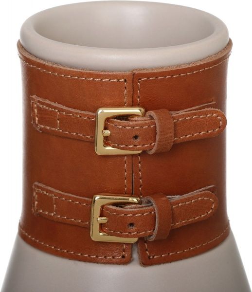 Ваза фаянсова зі шкіряним оздобленням Lusitania 15,5х41 см Jomaze