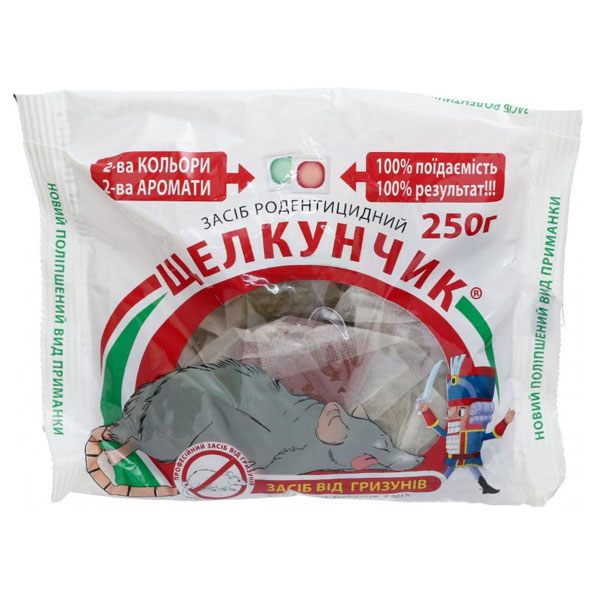Приманка для мышей и крыс Щелкунчик паста 250 г 
