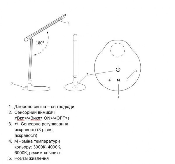 Настольная лампа офисная Accento lighting ALYU-DE1073-BL 9 Вт голубой 