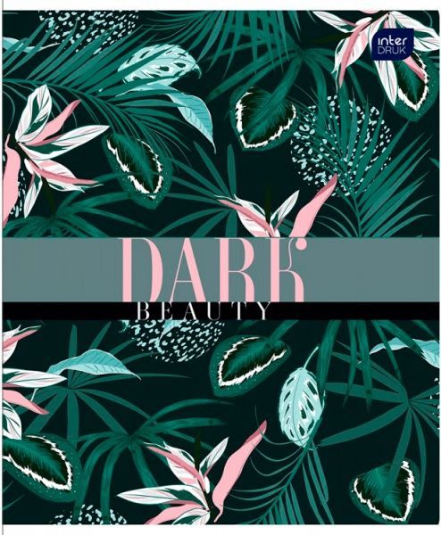 Тетрадь школьная 60 листов в клетку Dark jungle в ассортименте InterDRUK