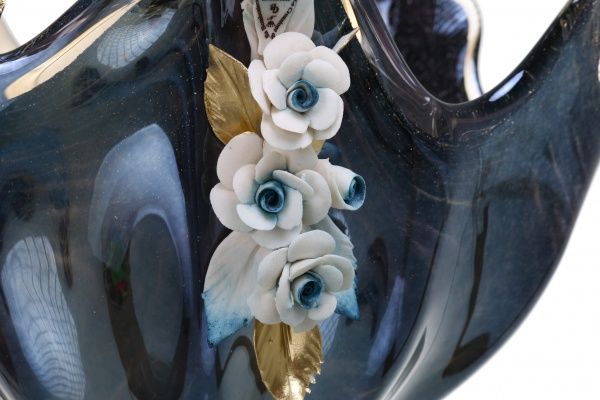 Фруктовниця Murano Ovale Oil 41x32x30 см White cristal