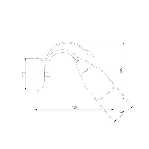 Бра Strotskis Ginevra 22080/1 1x60 Вт E14 антична бронза 