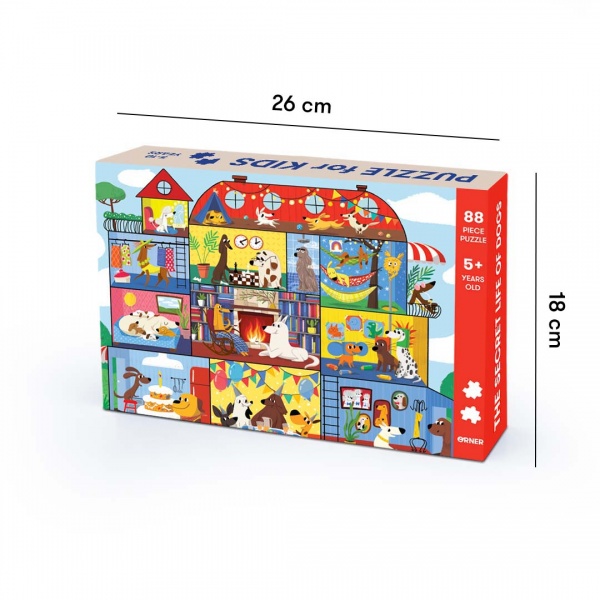 Пазли картонні Таємне життя собак 88 елементів orner-1554