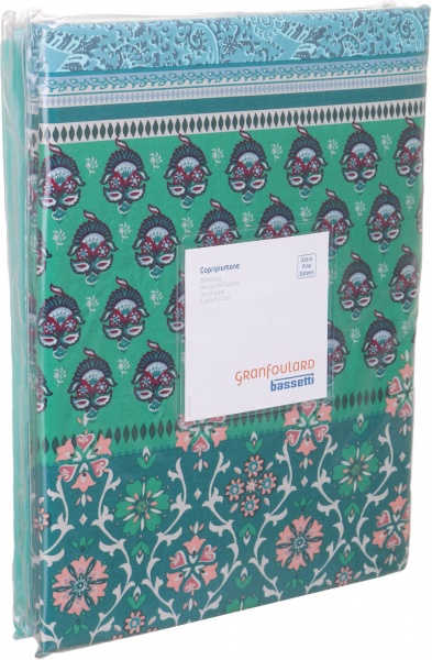 Комплект постільної білизни Laglio V.1 2 зелений із малюнком Grandfoulard 