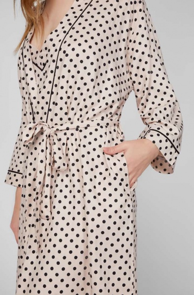 Халат домашній жіночий Naviale ROMANTIC DOTS LH561-01 р. L крем