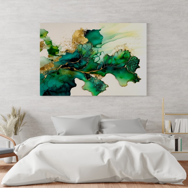 Картина на полотні Зелена фарба 80x110 см WS Holst 2180420239 