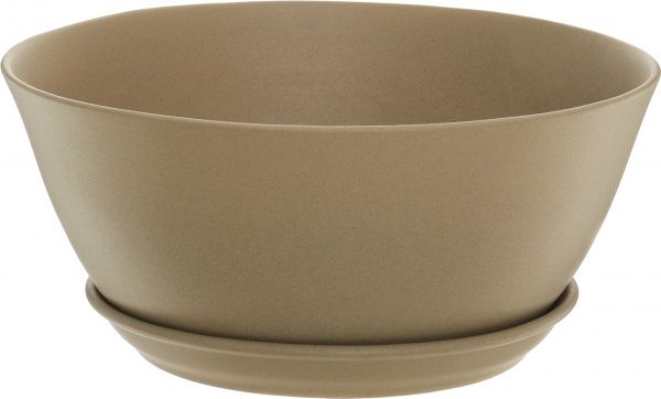 Горшок керамический Ориана-Запорожкерамика Бонсайниця новая крошка круглый 5,5л капучино 