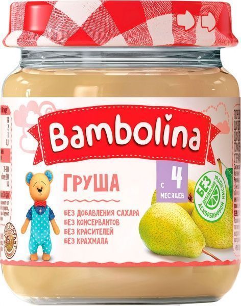 Пюре Bambolina Груша 100 г 4813163001892 