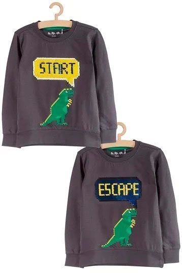 Футболка для хлопчиків 5.10.15. р.128 сірий меланж 