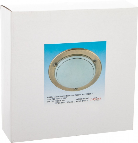 Світильник настінно-стельовий Laguna Lighting Circle 1x60 Вт E27 золото 83811-01 