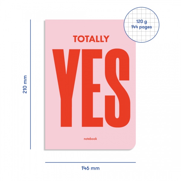 Блокнот Totally YES розовый Orner