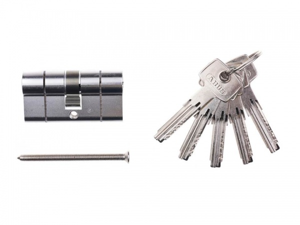 Цилиндр Abus D6PS 30x30 ключ-ключ 60 мм матовый никель