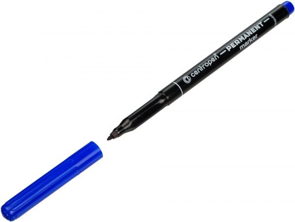Маркер перманентный Centropen 1 мм 2536 синий 