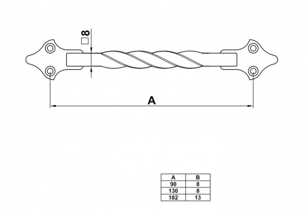 Ручка-скоба Amig модель 1002 182 мм черный