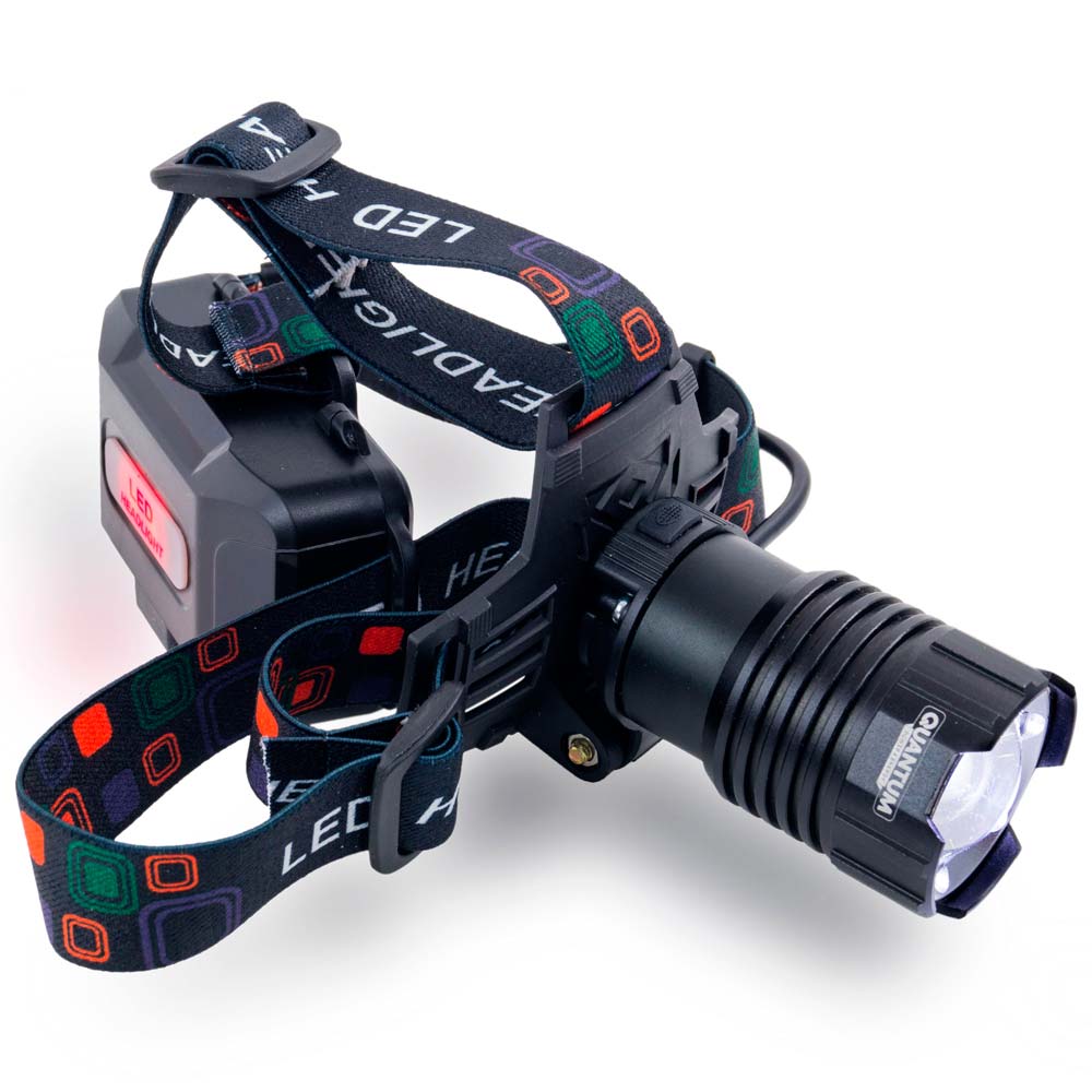 Фонарь налобный Quantum QM-FL4050 Hunter 10W LED c Type-C+Li-ion18650/2*2600mAh 1200 Lm [019] Black QM-FL4050-18650/2600