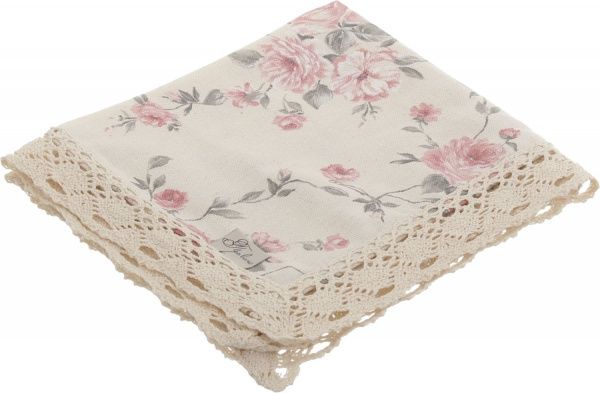 Салфетка Прованс Розы с кружевом 35x45 см 