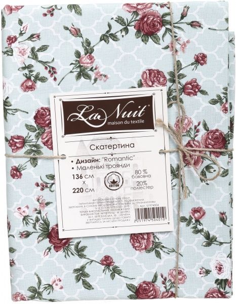 Скатерть Romantic Маленькие розы 136x220 см разноцветный La Nuit 