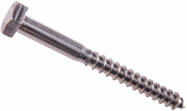 Винт для дерева шестигранная головка нерж 6x60 мм 4 шт EXPERT FIX