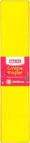 Бумага гофрированная 100% 50x250 см желтый MX61616-05 Maxi