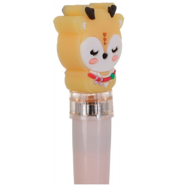 Ручка гелева дитяча з ліхтариком Лісові звірі в асортименті 