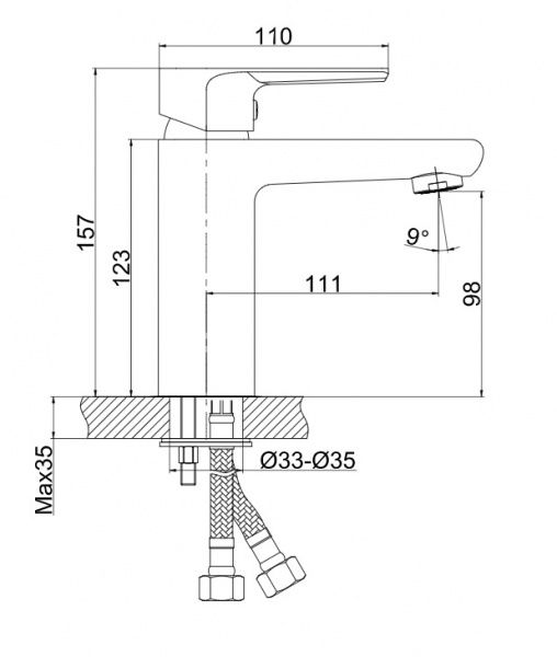 Смеситель для умывальника Cersanit Suaro S951-368