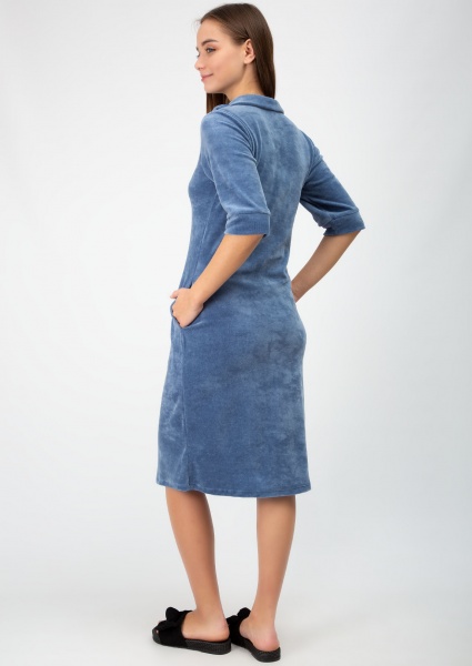 Халат велюровий Roksana 1006/50115 р. S синій 