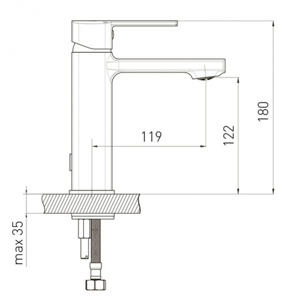 Змішувач для умивальника VOLLE Sota 1538.010104