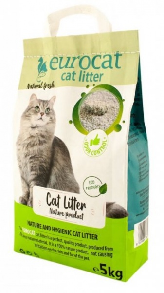 Наполнитель бентонитовый EuroCat для кошачьего туалета 5 кг 
