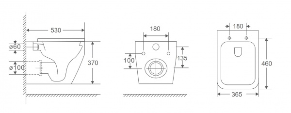 Унитаз подвесной Mixxen KONDOR TORNADO S/C Slim MXLT0688