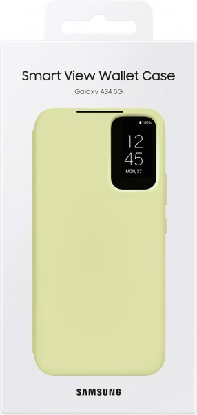 Чохол-книжка Samsung Smart View Wallet Case Lime для A34 (EF-ZA346CGEGRU)