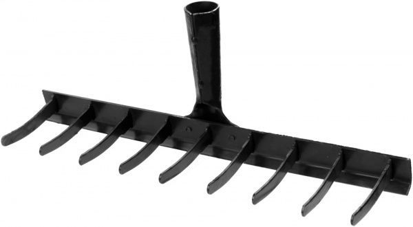 Грабли зубчатые Водолій без черенка 9 плоских зубов