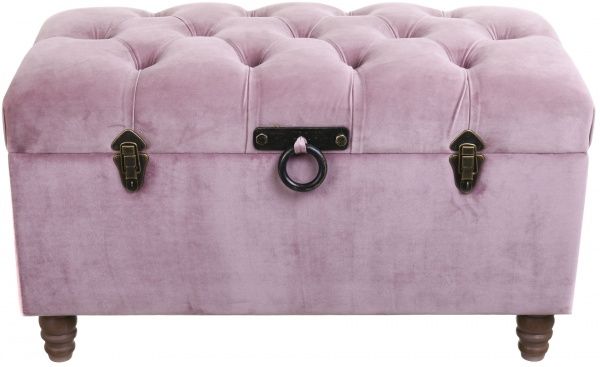 Сундук-пуф Shic B розовый, 82,5х42х47 см велюр 