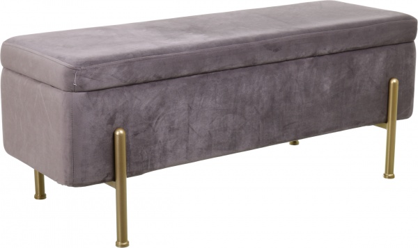 Скриня-пуф Marseille 110х42х42 см сірий 