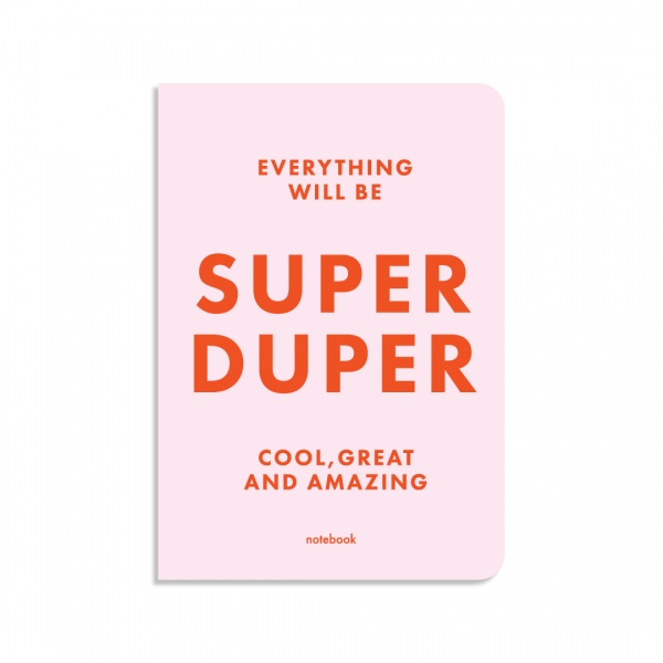 Блокнот SUPER DUPER розовый Orner