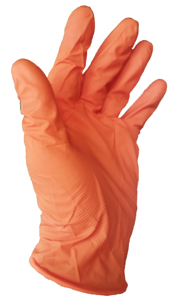 Рукавички медичні Xingyu р. 9 (L) універсальні помаранчеві 100 шт./уп.