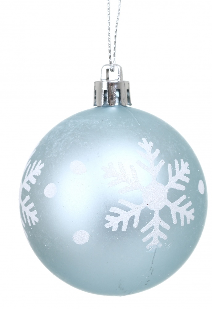 Набор елочных шаров Свежесть розово-бело-бирюзовый d 60 мм 30 шт./уп.