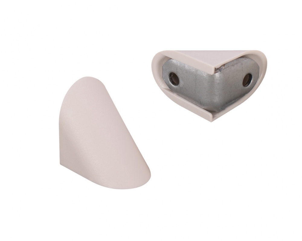 Крепление для полок DC уголок 19x27 мм металический одинарный с накладкой кашемир упаковка 2 шт