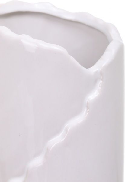 Ваза керамическая белая Roll 9х9хh28,5 см