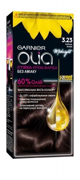 Крем-фарба для волосся Garnier Olia 3.23 Чорна кава 112 мл