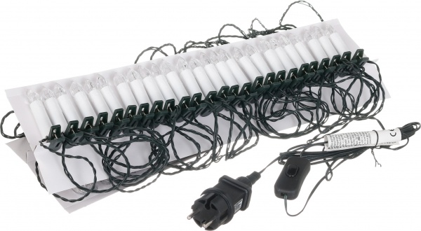 Электрогирлянда линейная со свечами встроенный светодиод (LED) 50 ламп 12,25 м 