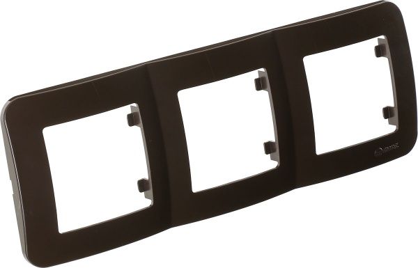 Рамка трехместная Makel Lillium Natural горизонтальная коричневый