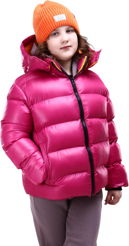 Куртка-пуховик для хлопчиків Luna Kids р.158 рожевий із помаранчевим 203MHAA008