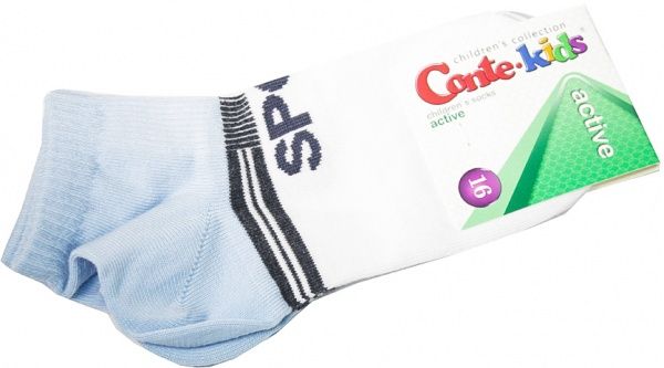Шкарпетки дитячі Conte-Kids ACTIVE 311 13С-34СП р.16 біло-блакитний 