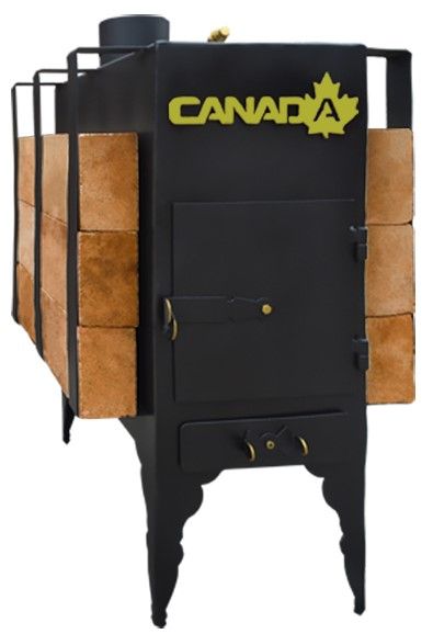 Печь отопительно-варочная CANADA с теплоаккумулятором длительного горения