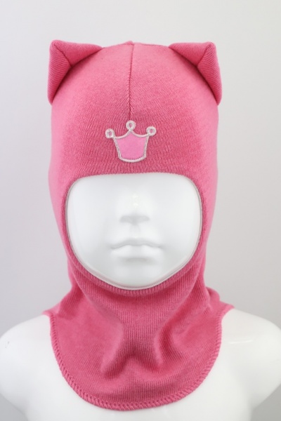 Шапочка детская для девочки Beezy Кошка р.54-56 бледно-розовый 1750 