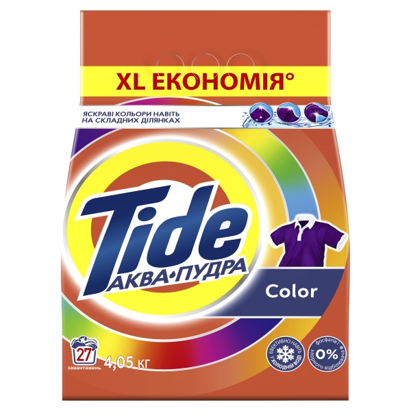 Стиральный порошок для машинной стирки Tide Аква-Пудра Color 4,05 кг 