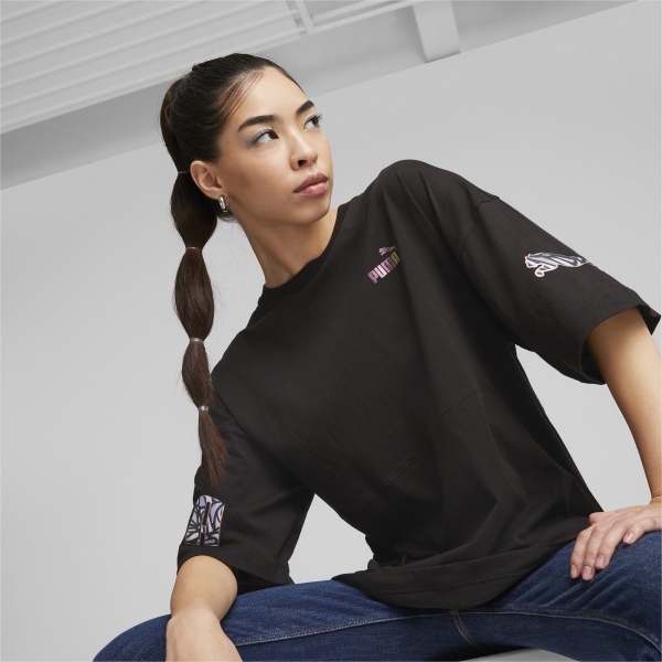 Футболка Puma POWER NOVA SHINE COLORBLOCK TEE 67444501 р.XL черный