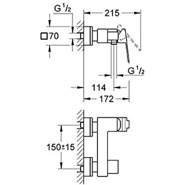Смеситель для душа Grohe Sail Cube 23437000