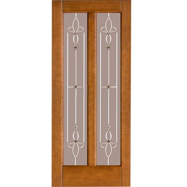 Дверне полотно Terminus №17 60 см горіх класичний зі склом